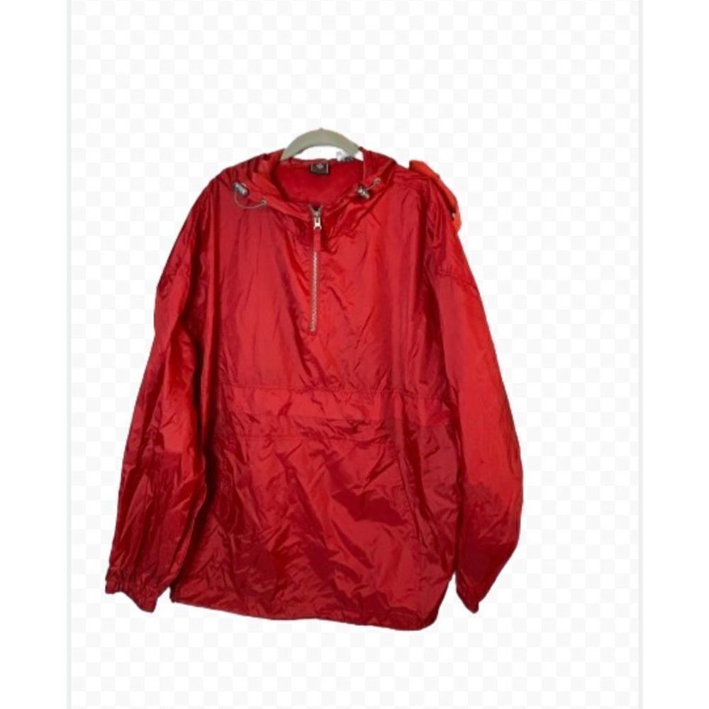 Footlocker men’s plus size red front pocket, hooded, windbreaker size XXL